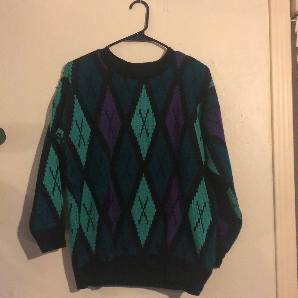 Bedford Fair vintage argyle sweater, large